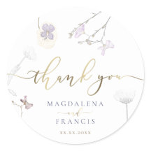 Wildblumen Hochzeit danke