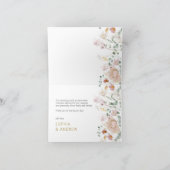 Wildblumen Hochzeit Dankeschön Karte (Innenseite)