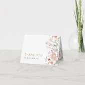 Wildblumen Hochzeit Dankeschön Karte (Vorderseite)