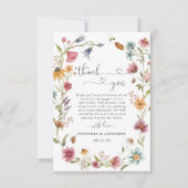 Wildblumen Hochzeit Dankeschön Karten (Vorderseite)