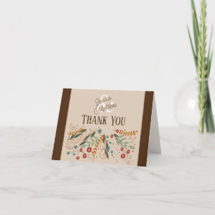 Wildblumen-Hochzeit Elegant Schön Inspirierend Dankeskarte