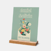 Wildblumen Hochzeit im botanischen Garten Acrylschild (Winkel)