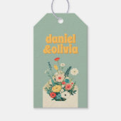 Wildblumen Hochzeit im botanischen Garten Geschenkanhänger (Vorderseite)