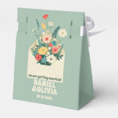 Wildblumen Hochzeit im botanischen Garten Geschenkschachtel (Rückseite)