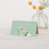 Wildblumen Hochzeit im botanischen Garten Platzkarte (Rückseite)