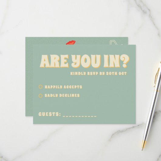 Wildblumen Hochzeit im botanischen Garten RSVP Karte (Vorderseite/Rückseite Beispiel)