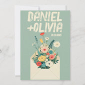 Wildblumen Hochzeit im botanischen Garten Save The Date (Rückseite)