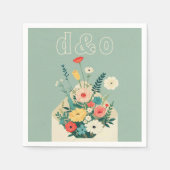 Wildblumen Hochzeit im botanischen Garten Serviette (Vorderseite)