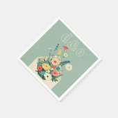 Wildblumen Hochzeit im botanischen Garten Serviette (Ecke)