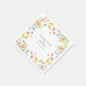 Wildblumen Hochzeit im Garten Serviette (Ecke)