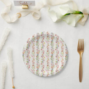 Wildblumen Hochzeit im Sommer Brautparty Pappteller