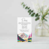 Wildblumen Hochzeit im Wasserfarbenwasser Begleitkarte (Stehend Vorderseite)