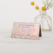 Wildblumen Hochzeit mit Aquarellblumen Platzkarte (Rückseite)