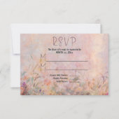 Wildblumen Hochzeit mit Aquarellblumen RSVP Karte (Vorderseite)
