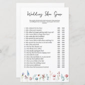 Wildblumen Hochzeit oder Paare Duschdusche Spiel (Vorne/Hinten)