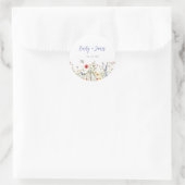 Wildblumen-Hochzeit Runder Aufkleber (Tasche)