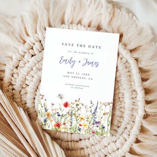 Wildblumen-Hochzeit - Save The Date
