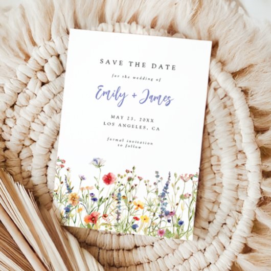 Wildblumen-Hochzeit - Save The Date