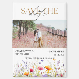 Wildblumen-Hochzeit-Save-the-Date-Magnet Magnet