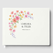 Wildblumen-Hochzeit Schöne Blumen-Signatur Gästebuch (Vorderseite)