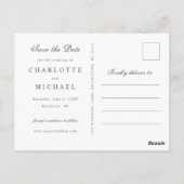 Wildblumen Hochzeit speichern Sie das Datum Postka Postkarte (Rückseite)