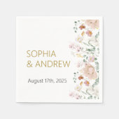 Wildblumen Hochzeit von Napkins Serviette (Vorderseite)
