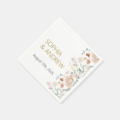 Wildblumen Hochzeit von Napkins Serviette (Ecke)