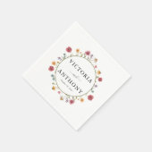 Wildblumen Hochzeit von Napkins Serviette (Ecke)