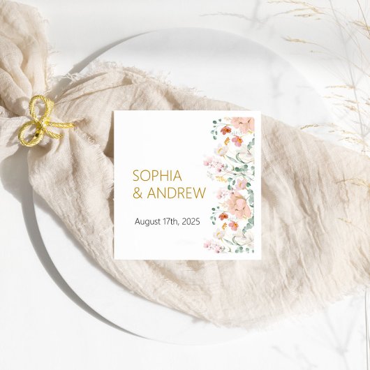 Wildblumen Hochzeit von Napkins Serviette