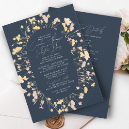 Wildblumen Hochzeit von UAWG QR-Code für die Seesc Einladung