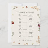 Wildblumen Hochzeiten Begrüßungsbildschirm Einladung (Rückseite)