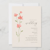 Wildblumen Hochzeiten laden Blumendruck oder Digit Einladung (Vorderseite)