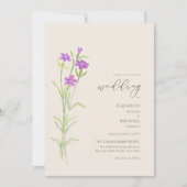 Wildblumen Hochzeiten laden Blumendruck oder Digit Einladung (Vorderseite)
