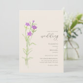 Wildblumen Hochzeiten laden Blumendruck oder Digit Einladung (Stehend Vorderseite)
