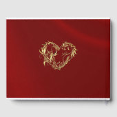 Wildblumen, Hochzeiten mit Band und Herz - Rot Gästebuch (Rückseite)