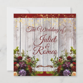 Wildblumen, Hochzeiten mit rotem Band und Lichtere Einladung