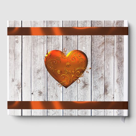 Wildblumen, Hochzeiten von Band und Herz - Kupfer Gästebuch (Rückseite)