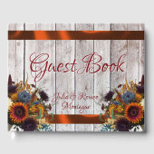 Wildblumen, Hochzeiten von Band und Herz - Kupfer Gästebuch (Vorderseite)