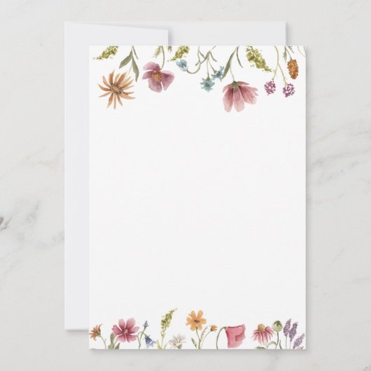 Wildblumen Hochzeiten von Tafelkarten (Rückseite)