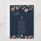 Wildblumen Hochzeiten von Tafelkarten (Vorderseite)