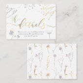Wildblumen Hochzeiten Website-Abschlusskarte Begleitkarte (Vorne/Hinten)