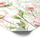 Wildblumen Hochzeitplakat Poster (Ecke)