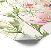 Wildblumen Hochzeitplakat Poster (Ecke)