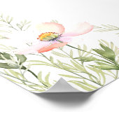 Wildblumen Hochzeitplakat Poster (Ecke)