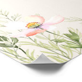 Wildblumen Hochzeitplakat Poster (Ecke)