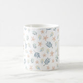 Wildblumen-Hochzeits-Monogramm-Dankeschön-Tasse Kaffeetasse (Mittel)