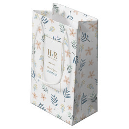 Wildblumen-Hochzeits-Monogramm-Danksagungs-Geschen Kleine Geschenktüte