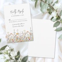 Wildblumen-Hochzeits-RSVP