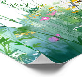 Wildblumen Hochzeits-Willkommensschild Poster (Ecke)