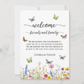 Wildblumen Hochzeitsbrief und Zeitkarte Einladung (Vorderseite)